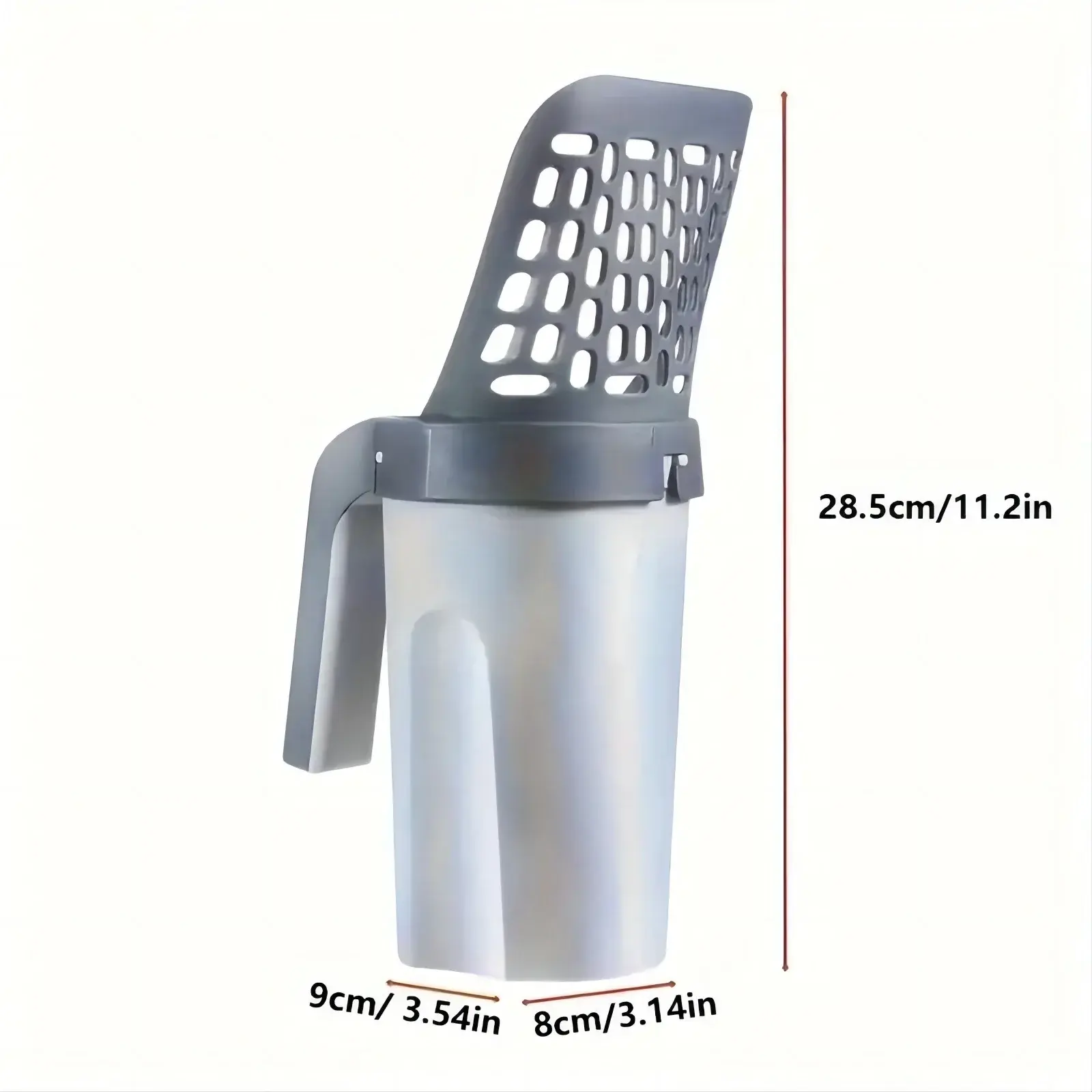 Foldable Cat Litter Scoop with Built-In Trash Can - BPA-Free Plastic, Durable, Easy-Clean, Large-Capacity Pet Waste Shovel, 24 Months Longevity, Portable, Odor Control, Waste Disposal, Ergonomic Handle, Hygienic Design All-Seasons Pet Supply