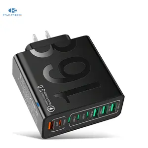 KAXOE Portable Fast Charging 4 USB C + 4 USB Phone Charger Adapter  for iPhone  17/16/15/14/13/12Pro Max/iPad/Airpods/ for Samsung Series Phone Accessories