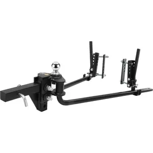 fathersdaygift VEVOR Weight Distribution Hitch, 1, 500 lbs Weight Distributing Hitches Kit with Sway Control for Trailer, 2-In Solid Steel Shank, 2-5/16 in Alloy Steel Ball, Powder Coated Load Leveling Hitch, Black
