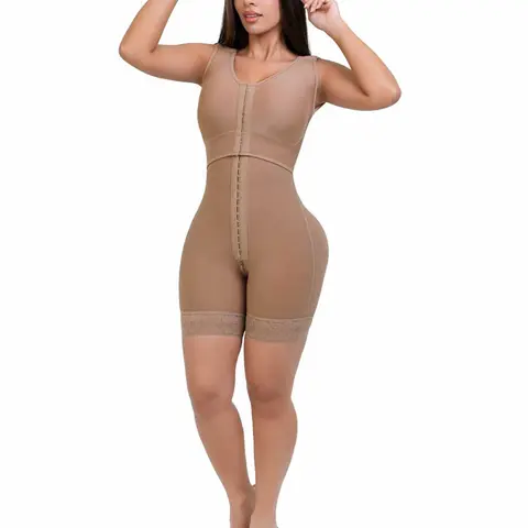 Faja la RESILIENTE SMI7091 Original Traditional Lady Faja Body Shaper, Ultra-Invisible Progressive Shapewear with Bra, Double Abdomen Compression, No Costumes Needed, Summer Women's Minimalist Body Sculpting Garment, Style, Sculpting Shapewear Bodysuit