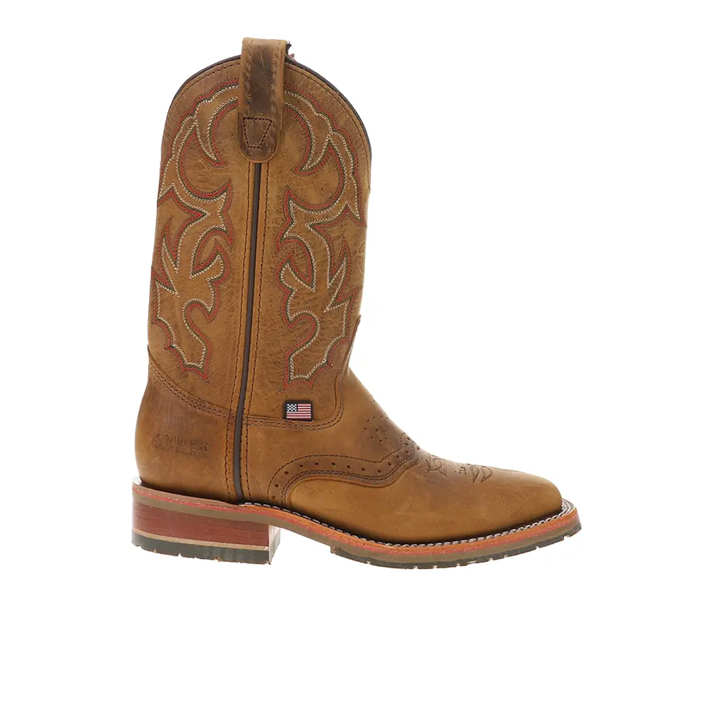 Double-H Boots Mens Jase 11 Inch Slip Resistant Safety Toe  Work/Duty - Brown