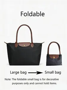 Women's Foldable Handbag, Casual Oxford Cloth Backpack, Large Capacity Travel Laptop Bag, Soft Fabric, Durable, Casual Tote Bag, Ideal for Shopping & Travel