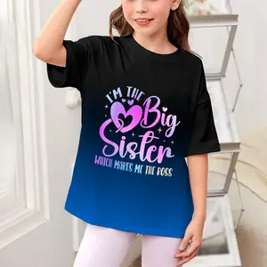 I'm The Big Sister Which Makes Me The Boss Funny Sibling T-Shirt Casual Graphic Printed Tee