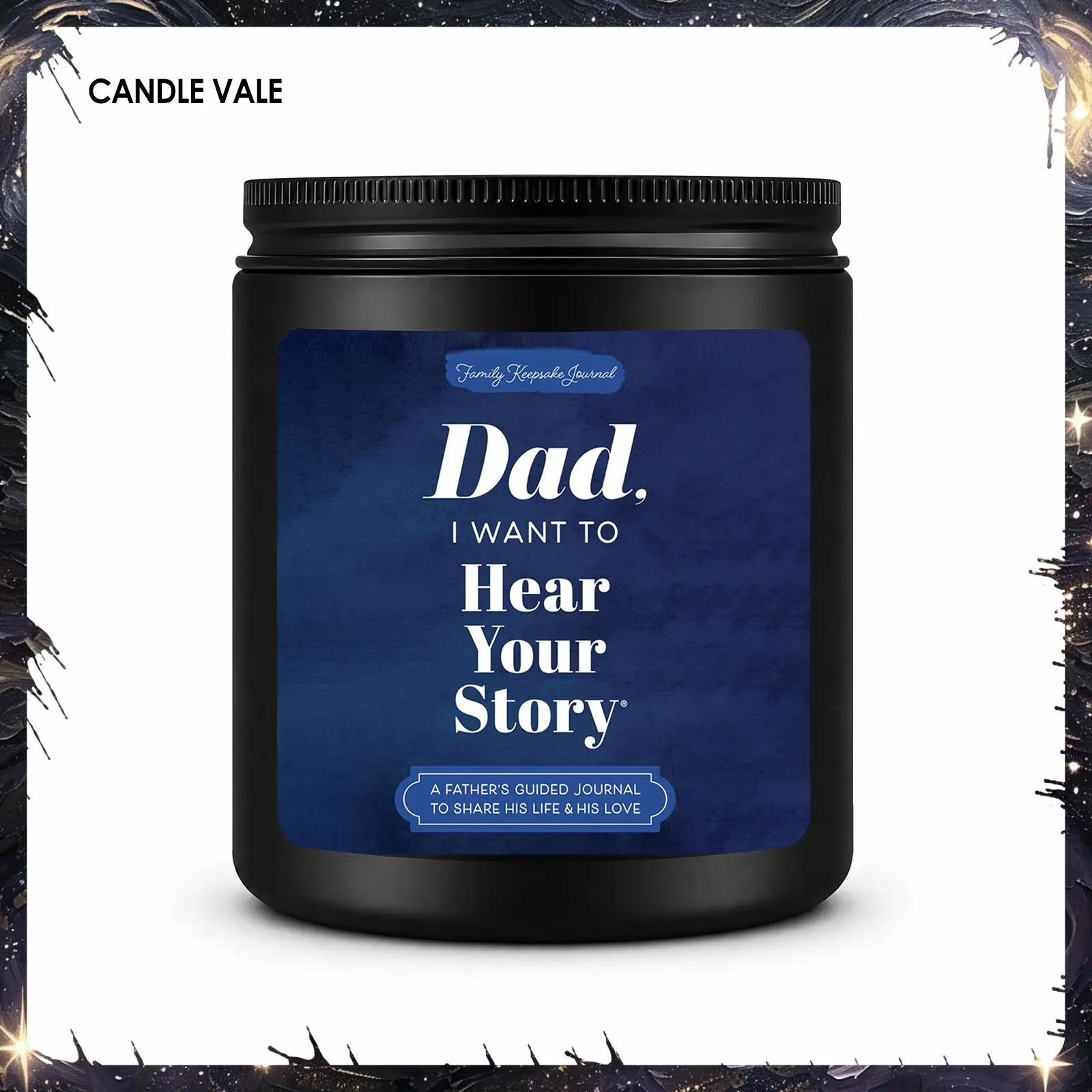 1Pc Handmade Scented Soy Candle - "Dad I Want to Hear Your Story" Geometric Design, Floral Fragrance Aromatherapy Aroma Freshener, Heartfelt Dad Gift for Father’s Day, 3.94x2.95" Home Decor Items for Bedroom