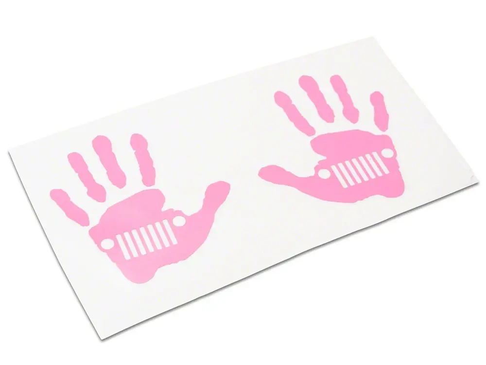 Jeep Licensed by RedRock Jeep Wave Grille Decal; Pink (20-25 Jeep Gladiator JT)