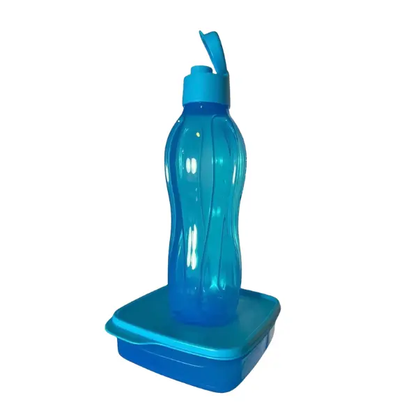 Tupperware Prep & Go Eco+ Set~ 1 Eco+ Medium Water Bottle (25oz) w/ Flip top and 1 Eco+ Lunch-It Container ~ food storage