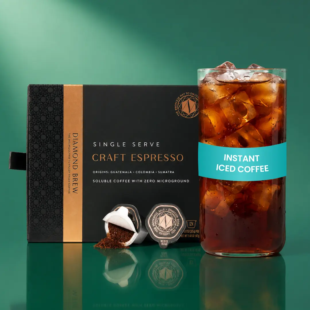 Craft Espresso Iced Coffee I 160mg Caffeine 100% Arabica Sugar-Free No Additives | Gut Friendly Single Serve Hot Iced Cold Brew Coffee