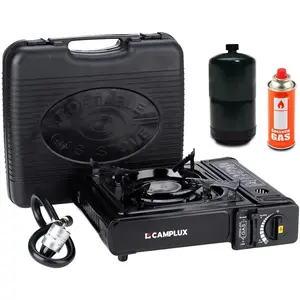 Camplux Dual Fuel Propane & Butane Stove with Carrying Case, Portable Camping Stoves with CSA Certification Camplux