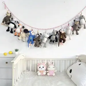 Plush Toy Storage Hanging Bag, Cute Hanging Plush Toy Net, Plush Toy Storage Organizer, Home Organizer for Bedroom, Nursery, Living Room, Playroom Kidsroom Organizer, Hangable, Handmade Rattan Baskets, Home Organization