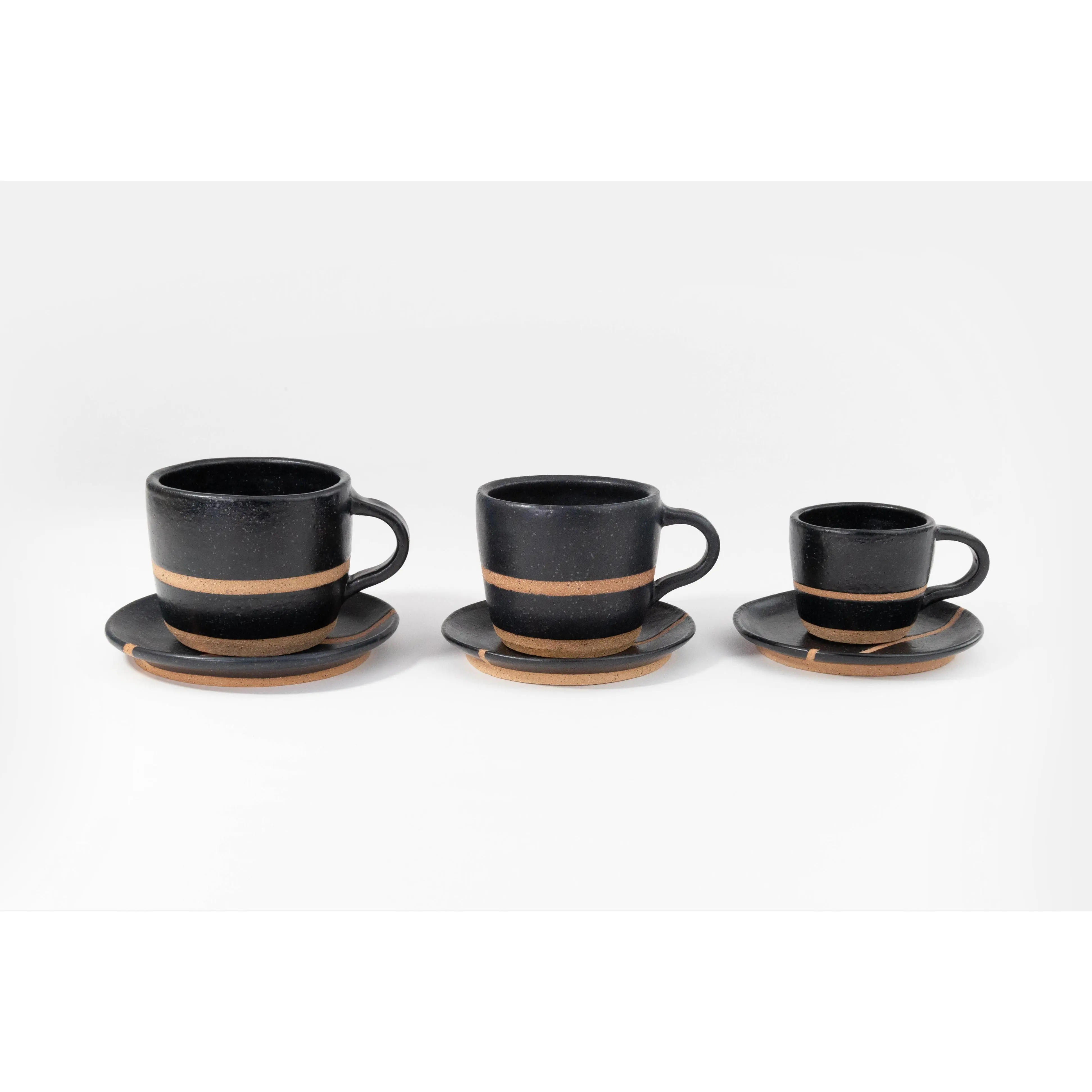 Ceramic Espresso Cups in Matte Black