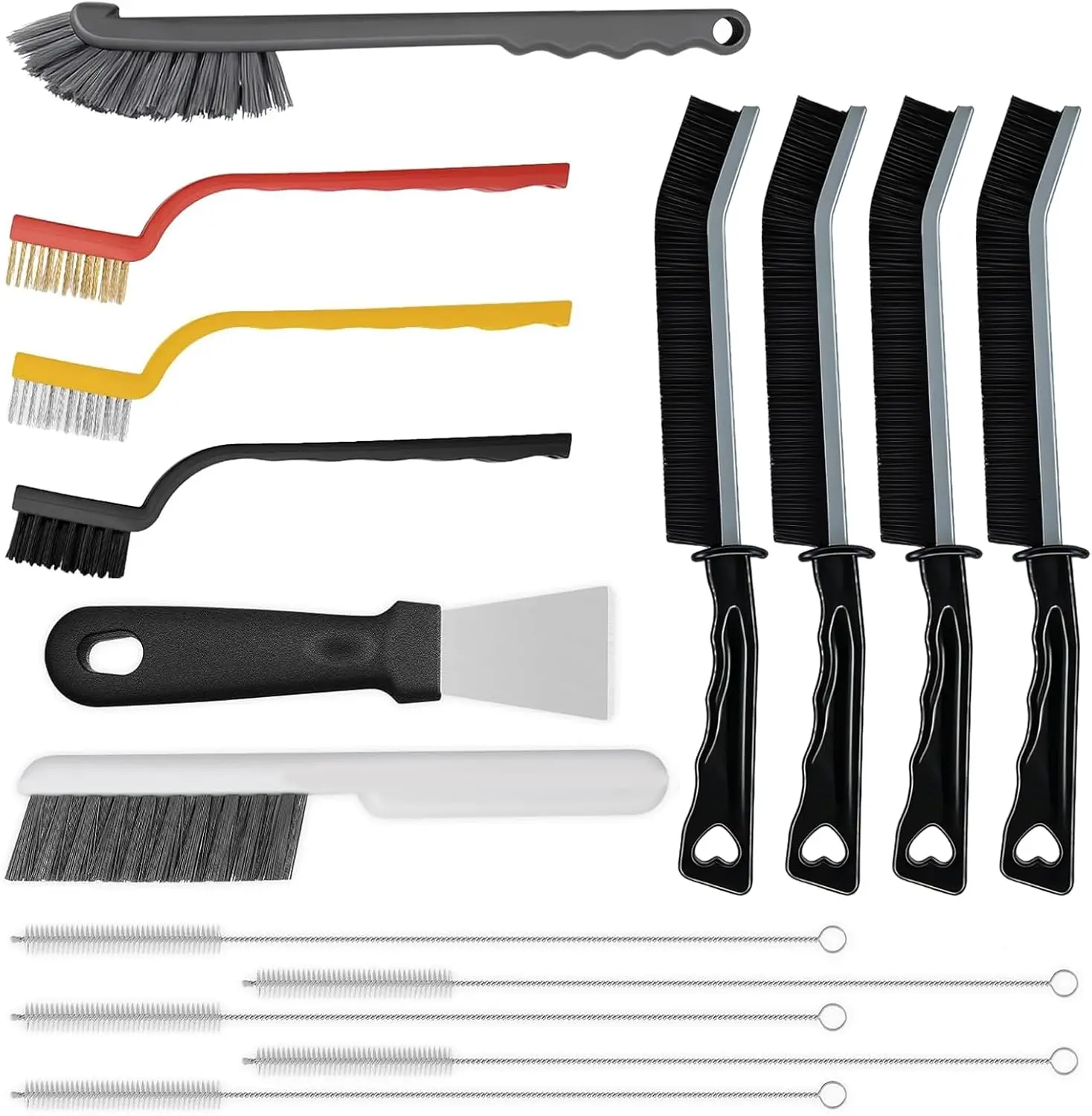 15pcs Crevice Cleaning Brush, Hard Bristle Scrub Brushes Tools, Multifunctional Grout Brush for Home, Bathroom, Ktichen, Window and Corners