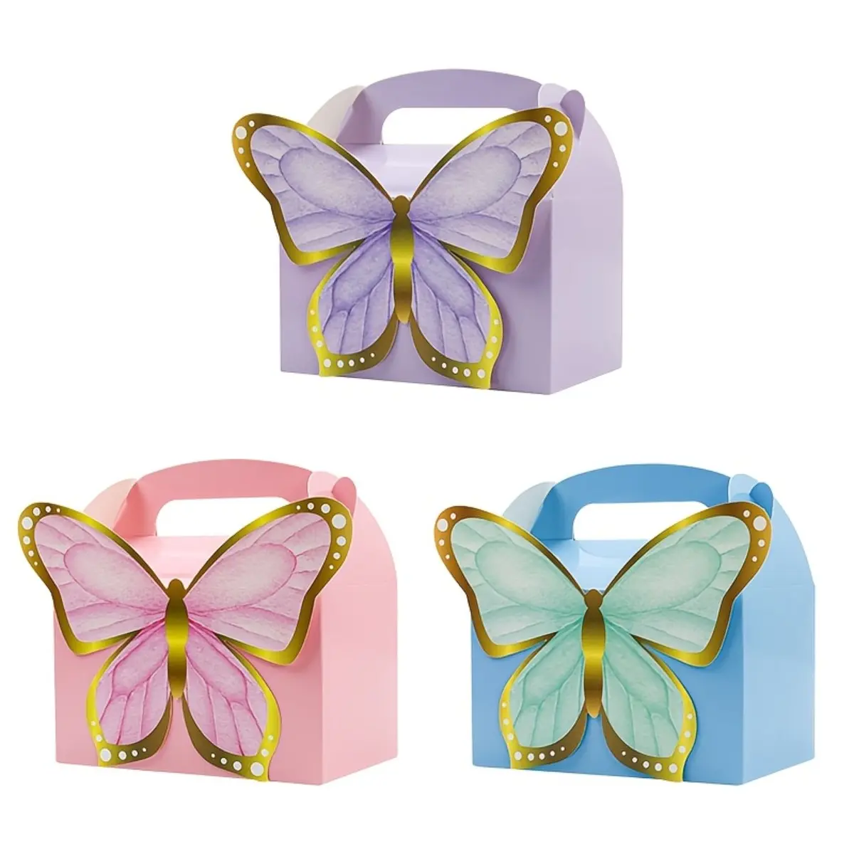 12-piece 3D butterfly handle gift box, high-end party companion gift box, suitable for festival events, wedding gifts, holiday gifts and home storage