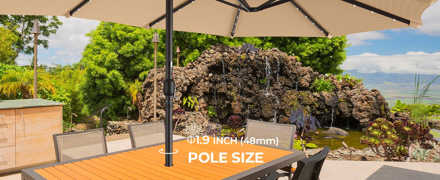 【Oversized】13FT/15FT Large Patio Umbrellas with Base Included, Outdoor Double-Sided Rectangle Market Umbrella with Crank Handle, Oversized Umbrella for Deck, Pool, Backyard Beige Heavy Duty Canopy Uv Resistant Canopy Sunshade Canopy 【Oversized】13FT/15FT Large Patio Umbrellas with Base Included, Outdoor Double-Sided Rectangle Market Umbrella with Crank Handle, Oversized Umbrella for Deck, Pool, Backyard Beige Heavy Duty Canopy Uv Resistant Canopy Sunshade Canopy