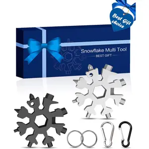 Stocking Stuffers for Adults Men Women, Gifts for Men, 18 in 1 Snowflake Multi Tool, White Elephant Gifts for Adults, Christmas Gift