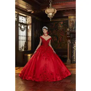 Vizcaya by Morilee Satin Lace Quince Dress 89337
