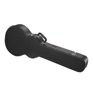 【Summervibes】VEVOR Electric Guitar Hard Case,  , 39.76 in Gourd-Shaped Guitar Hard Case, With Lock Latch Keys Handle, PVC Padding Soft Lining Water-Resistant Hard Shell Guitar Case, for 39 in LES Paul Guitars, Black