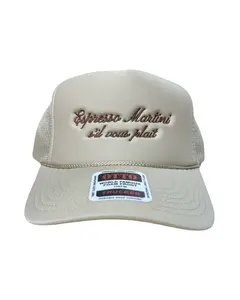 Espresso Martini S'il Vous Plait Hat - Foam Front Trucker Hat - Adjustable Mesh Back