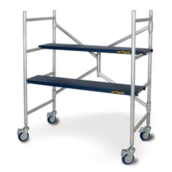 Metaltech I-IMAC Lightweight Aluminum 4 Ft. Scaffolding, Foldable, 600 lb. Capacity, 44.1 lbs Weight, 44 x 22.5 x 5 in Dimensions (Home Improvement, Building Supplies), 4 Ft. High