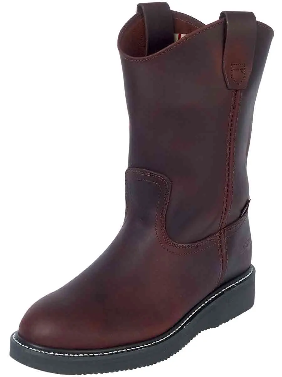 Men's Work Boots Stable in Grasso Leather with Mil Rayas Sole