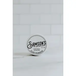 Samson's Matte Finish Clay Pomade for Effortless Styling and Hold