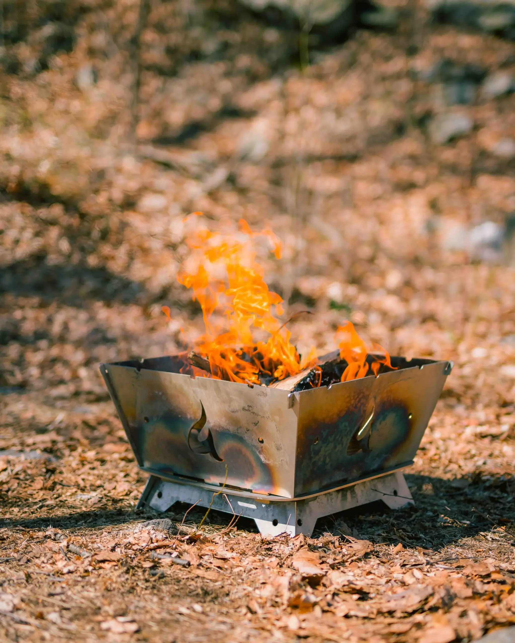 Nomad Firebox - Best Portable Fire Pit for Camping - Available in 304 Stainless Steel & Unfinished Mild Steel - Long Lasting Design