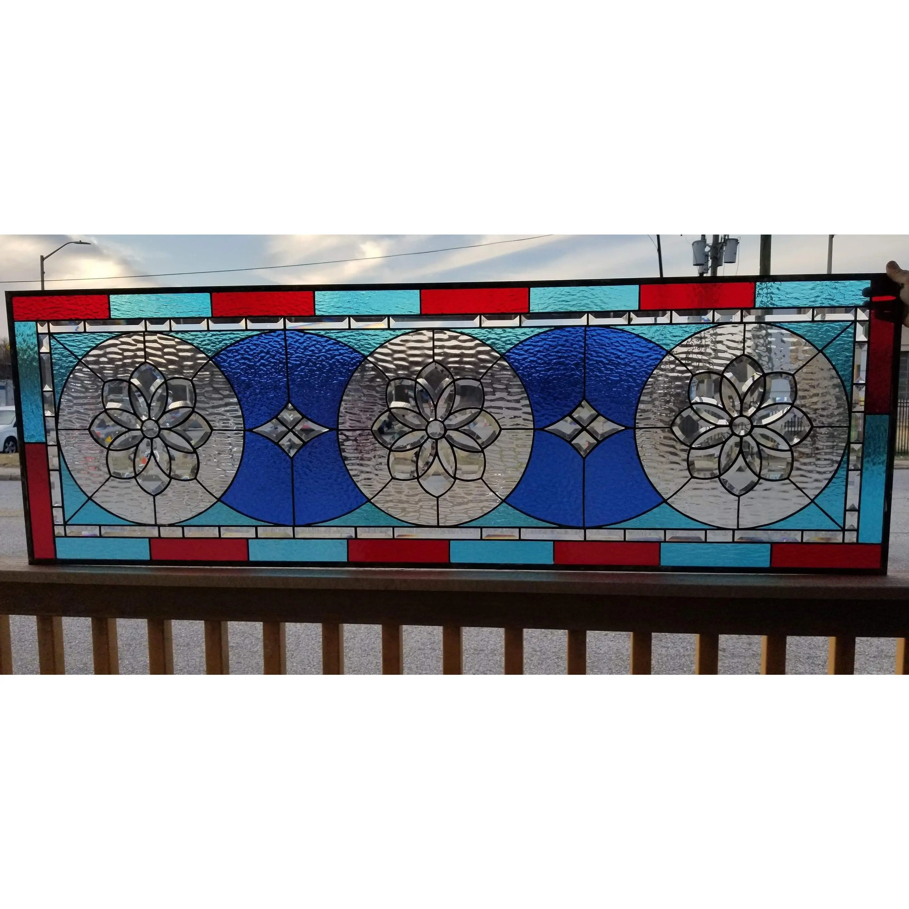 Stained Glass Window - W-317 Colorful Beveled