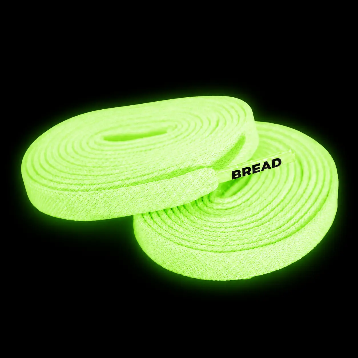 Night White Glow in the Dark Bread Laces - Stretchy Shoelaces for Easy Slip-On Comfort