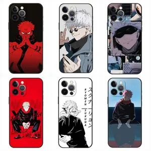 Japan Anime Jujutsu Kaisen Sukuna Itadori Yuji Gojo Satoru Megumi Nobara iPhone Cover Case For iPhone 14 13 12 11 Accessories Protection Durable Silicon Smartphone Handheld Cellphone Protective Protector Casing Phonecase Devices Silicone anime lover