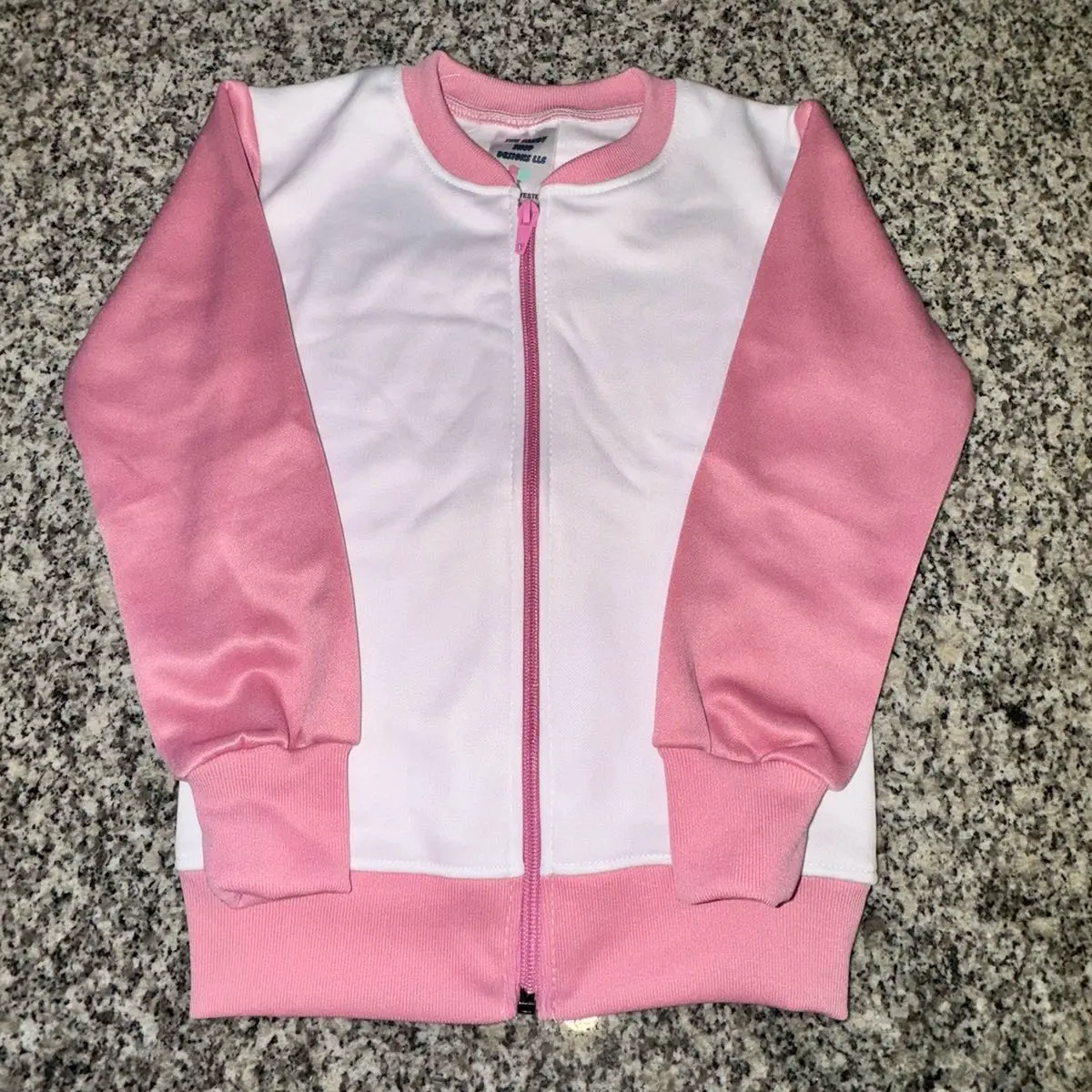 Dusty Rose Sublimation blank polyester fleece bomber jacket