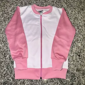 Dusty Rose Sublimation blank polyester fleece bomber jacket