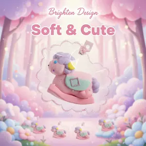 1pc Fairytale Pink Rocking Horse Squishy Toy, Soft Slow Rising Sensory Fidget for Stress Relief, Cute Pony Desk Decor, Durable Relaxing Gift for Girls, Birthday, Christmas & Party Favors