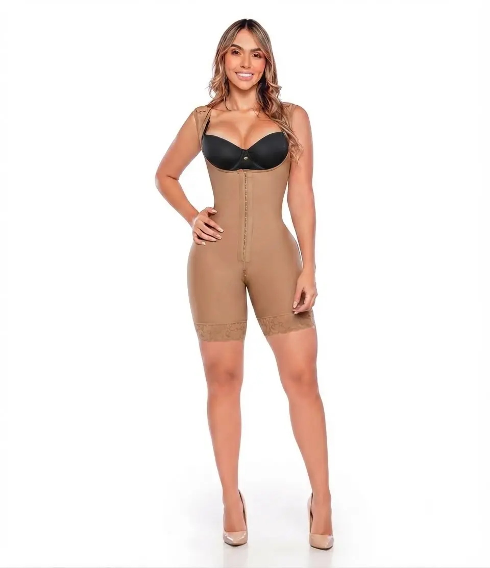 Colombian Full Body Shapewear for Women | Triple Butt Lift | High Compression Tummy Control | Mid-Thigh Shaper Bodysuit Womenswear