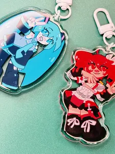 Vocaloid Character Acrylic Keychains, 3-in Collectible Keychains for Miku and Teto Fans