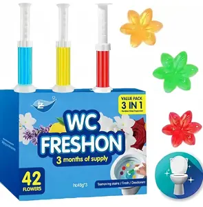 Packaging: Toilet paper ink-printed fragrance stickers set of 3 pieces. This set offers odor removal and disinfection functions. The colors are random.