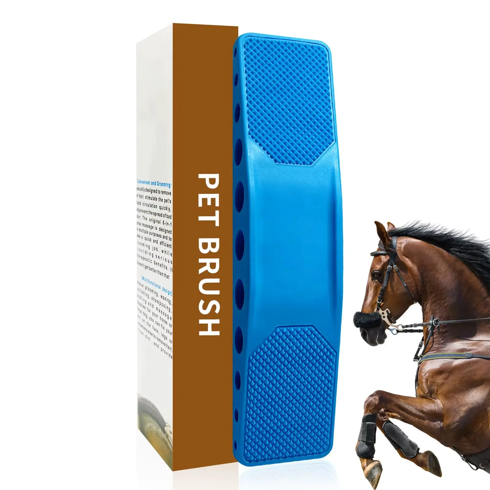 Horse Grooming Brush, Horse Brushes, Horse Massage Comb, Upgraded TPR Horse Hair Brush, Pet Grooming Supplies Set for Horse Dog