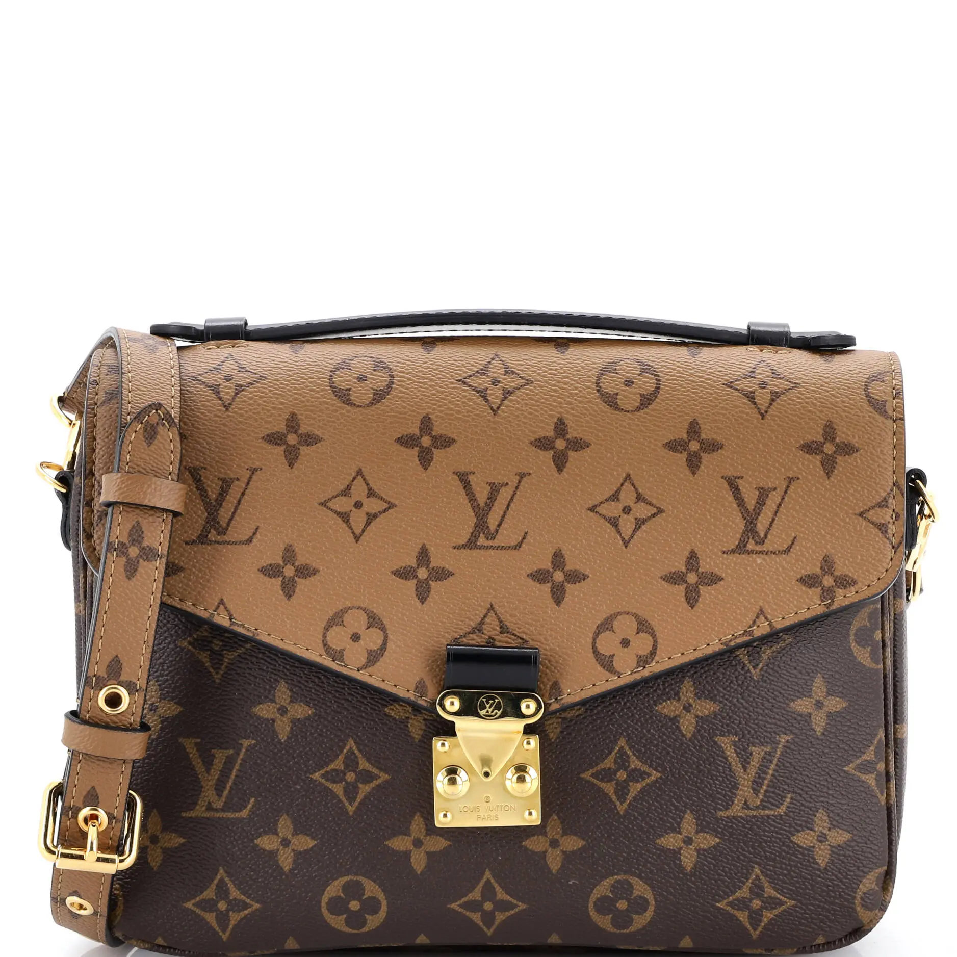 Pre-owned Louis Vuitton material Messenger Bags Pochette Metis Reverse Monogram Canvas by Rebag