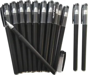 0.5mm Gel Pen, 12pcs Minimalist Black Gel Pens for Writing, Stationery Supplies, Business Signature Markers, Durable Writing Stationery for Students, School Supplies & Office Supplies, Teacher Gifts