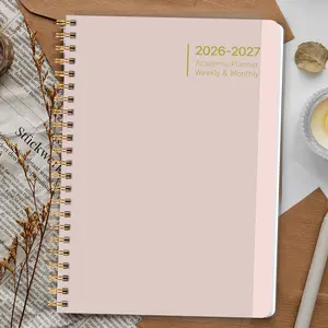 2026-2027 A5 Academic Planner Notebook, Weekly Monthly Schedule Book, Minimalist Daily Organizer, Student Time Management Journal