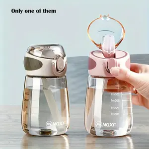 HomeDailyEss Small and Cute Portable Cups for Both Men and Women, Plastic Cup 5.91 inches x 3.06 inches, Summer Sippy Cup Cute Water Bottle Portable Handheld Cup Plastic Cup Children's Water Cup, Drinkware