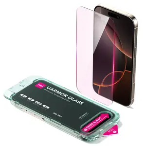 Upcommon UARMOR Red Light Screen Protector for iPhone 16 Pro, Anti Blue Light, 9H Tempered Glass with Easy Installation Kit, Case Friendly Fit - 2Pack