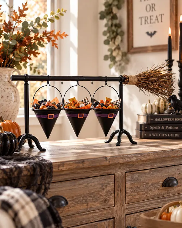 Heritage Broomstick Snack Stand & Chalkboard Sign