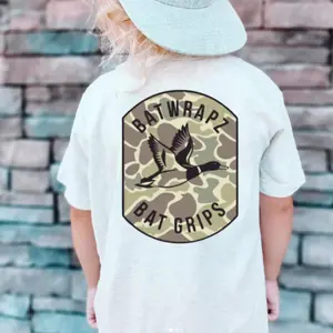 Duck Badge Bat Grips Youth and Adult T-Shirt, Camo Duck Shirt, Youth Shirt, Youth Clothes, Trending Kids Shirt, Youth Outdoor Clothing, Back to School Shirt, Gift for Boys and Girls, Birthday Gift