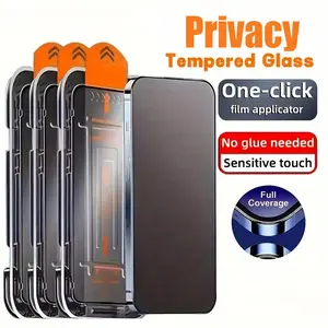 Anti Peeping and Dust-Free Screen Protector, Anti Fingerprint, Privacy Protection, Full Coverage, Suitable for iPhone & Samsung Series, Fingerprint Resistan, Military-Grade Shatterproof Protection Tempered Glass full-screen coverage shockproof