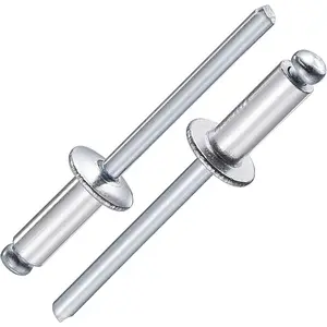 250Pcs 3/16"x1/2" Aluminum Blind Pro Rivets, with Aluminum Grip and Steel Mandrel