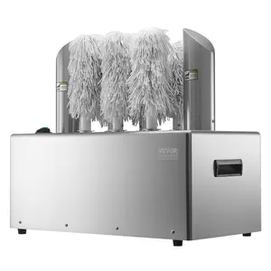 【Summervibes】VEVOR Wine Glass Polisher Machine, 8-Brush Glass Polishing Machine, 660 Cups/Hour Electric Commercial Glass Polisher for Champagne Glasses, Beer Cups, Mugs, Perfect for Bar Restaurant Kitchen