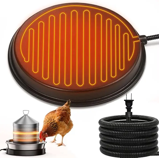 EverBetterus Thermostatically Controlled Poultry Water Heater Prevents Freezing, Saves Energy & Ensures Safety