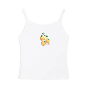 Resort Club: Capri Lemon Tank Top White