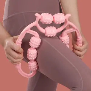 9-Wheel Muscle Roller, Leg Massager for Muscle Relaxation, Foam Roller for Deep Tissue Massage, Ideal for Thighs, Arms, Legs, and Waist