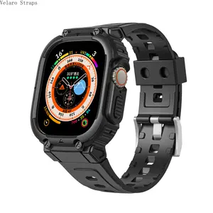 New Armored Integrated TPU Strap for Smart Watch, Shockproof Sport Band with Protective Case (38-49mm)
