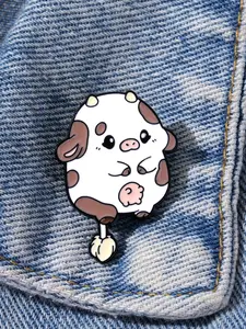 Chonk Cow Enamel Brooch Pin fashion Decorative Brooches Ornaments Lapel Bag Badges Jewelry Gifts Fashion Accessory